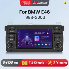 Junsun V1 AI Voice CarPlay Android Auto Radio for BMW E46 M3 318/320/325/330/335 4G Car Multimedia Player GPS 2din Autoradio